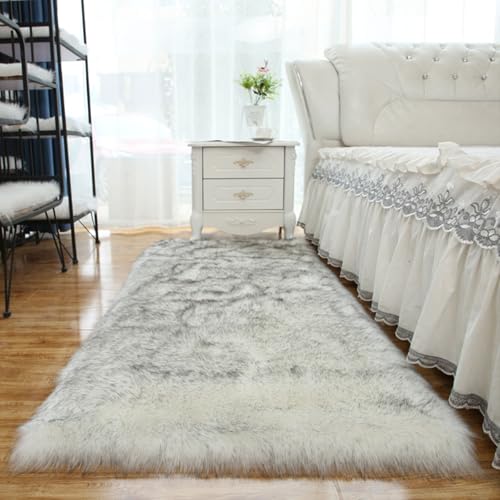 Luxuriöser zotteliger Teppich, 100 x 180 cm, weich, flauschig, batikfarben, Kunstfell, rutschfest, für Innenbereich, moderne Heimdekoration für Schlafzimmer, Wohnzimmer, Kinderzimmer, gemütlicher von Generisch