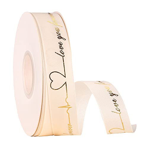 Luxuriöses Geschenkband mit Aufschrift "Love You Forever", 40 m, Hochzeitsdekor, für Blumensträuße, Geschenkverpackungen (Nr. 3) von Generisch