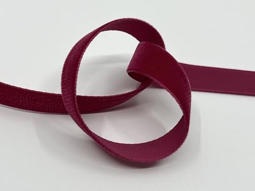 Luxus Samtband mit Webkante, 16mm, 5m-Rolle, 33 Farben, waschbar, für Geschenkverpackungen, Dekorationen, zum Nähen | Seidenbandweberei Säckingen GmbH (422 beauty (Pink)) von Generisch