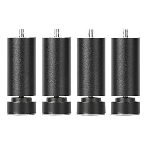 M10 Edelstahl-Möbelbeine – 4 Stück 18 cm runde röhrenförmige Ersatzbeine für Tische, Betten, Schränke, Sofas – langlebige Metallfüße für Zuhause und Büro von Generisch