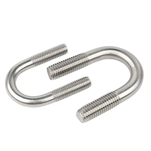 M8 metrische U-Bolzen aus Edelstahl 316, rund gebogen, U-Bolzen, U-Klemme, A4-70-Schrauben(M8X45mm-2pcs) von Generisch