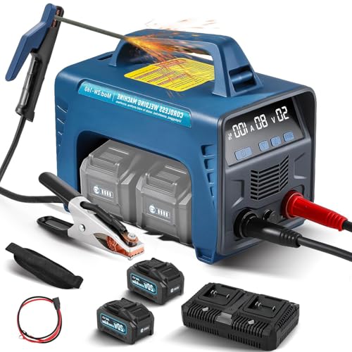 MMA ARC 160A Kabelloses Schweißgerät, Tragbare LED-Anzeige, Digitaler IGBT Inverter Stick Schweißgerät mit 2 Batterien, Hot Start Flux Core Welder MMA ARC 160A Kabelloses Schweißgerät, Tragbare LED-Anzeige, Digitaler IGBT Inverter Stick Schweißgerät mit 2 Batterien, Hot Start Flux Core Welder von Generisch
