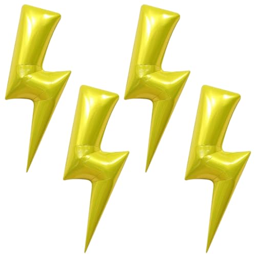 MNFPSJB 4 Stück Lightning Luftballons Gelb Bolzen Folie Party Flash Form Schwimmfähige Geburtstagsdekorationen MNFPSJB 4 Stück Lightning Luftballons Gelb Bolzen Folie Party Flash Form Schwimmfähige Geburtstagsdekorationen von Generisch