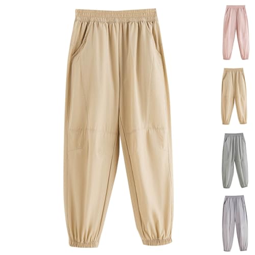 Mädchen-Hose, Sommer, Spielzeit, Komfort, leicht, Baumwollmischung, Jogger, Bündchen an den Knöcheln, Sweatpants, Netzstoff, einfarbig, Trainingsanzüge, elastisch, hohe Taille, Outdoor-Abenteuer Mädchen-Hose, Sommer, Spielzeit, Komfort, leicht, Baumwollmischung, Jogger, Bündchen an den Knöcheln, Sweatpants, Netzstoff, einfarbig, Trainingsanzüge, elastisch, hohe Taille, Outdoor-Abenteuer von Generisch