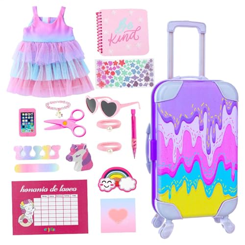 Mädchenpuppenspielkleidung, Mädchen Puppen -Reisen Spielen Kleidung, Doll Girl Travel Accessoires, Dress up & vorgeben, Kleidung, 17 -Pack -Spiel für Wohnzimmer, Kindergarten, Kinder Mädchenpuppenspielkleidung, Mädchen Puppen -Reisen Spielen Kleidung, Doll Girl Travel Accessoires, Dress up & vorgeben, Kleidung, 17 -Pack -Spiel für Wohnzimmer, Kindergarten, Kinder von Generisch