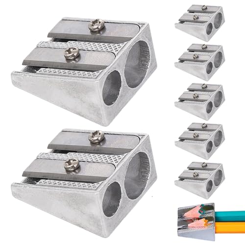 Magnesium Bleistiftspitzer, persönliche Metallstiftschärfer mit 2 Löchern, Büro -Schreibwaren, für Lehrer, Schüler, Kinder, Klassenkameraden von Generisch