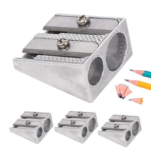 Magnesium Bleistiftspitzer, persönliche Metallstiftschärfer mit 2 Löchern, Büro -Schreibwaren, für Lehrer, Schüler, Kinder, Klassenkameraden von Generisch