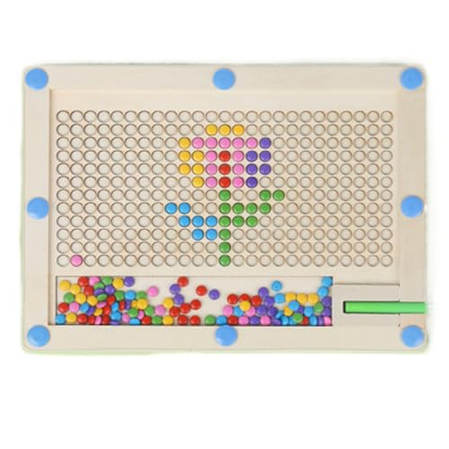 -Magnet-Doodle-Brett mit Perlen, magnetisches Punkt-Kunstbrett|Magnetische Punktkunst mit Magnetstift - Magnetisches Perlen-Zeichenbrett, Reisespielzeug für Kleinkinder, Mädchen, von Generisch