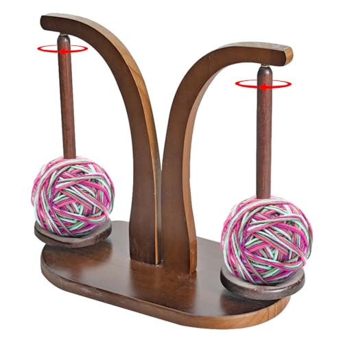 Magnetgarnspender - hölzerne Häkelgarnhalter Spinner für Stricken und Nähen | Glattes rotierendes Garn -Organisator -Werkzeug für Sticken, Weben, Handwerksprojekte, Gewindekontrolle, Wollwinger s von Generisch