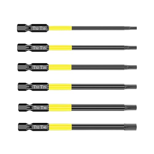 Magnetische Bohrbits, 7x Rutschfest Schraubendreher-Bit-Set, Rutschfester Adapterantrieb Präzisionsschlüssel Für Holzwerken Metallbau von Generisch