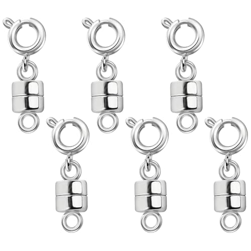 Magnetische Halskette, magnetische Halskette Verschlüsse und Verschlüsse - Bracelet Extender Schmuck Verschlüsse Halskettenanschluss,6x Legierungskonverter, Armband machen Modeaccessoires, Gold und Si von Generisch