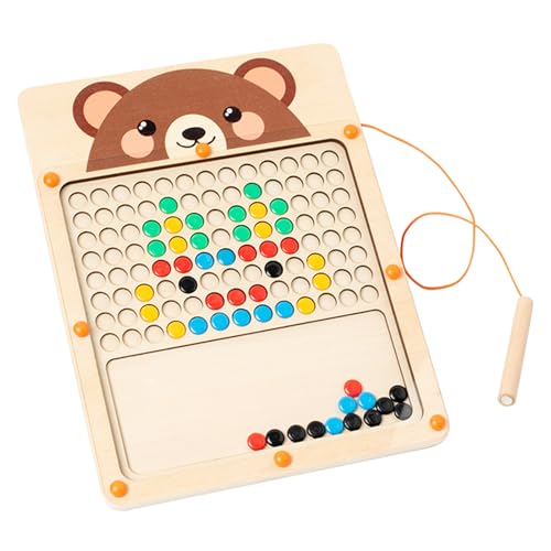 Magnetische Punktkunst, pädagogisches Spielzeug für Kleinkinder, magnetisches Puzzle-Zeichenbrett | Holz-Zeichenbrett, Farbsortier-Puzzlebrett für Mädchen,Magnetische Puzzles, Zeichenbretter mit von Generisch