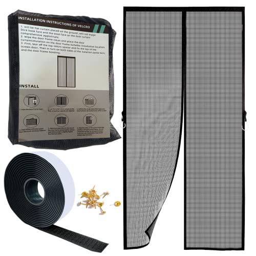 Magnetischer CT Sichtschutz für Terrassentür 215 x 215 cm Einfache Klebemontage Schwarz Fliegennetz für Balkon & Wohnzimmer Effektiver Insektenschutz Magnetverschluss Magnetischer CT Sichtschutz für Terrassentür 215 x 215 cm Einfache Klebemontage Schwarz Fliegennetz für Balkon & Wohnzimmer Effektiver Insektenschutz Magnetverschluss von Generisch