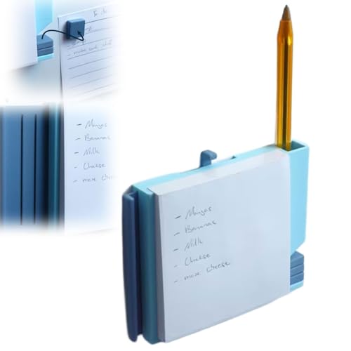 Magnetischer Kühlschrank-Notizblock mit Stifthalter, 2-in-1-Einkaufslistenblock & To-Do-Organizer, starker Klebstoff, Haftnotizspender für Kühlschrank, Küche und Büro, inklusive 50-Blatt-Block und von Generisch