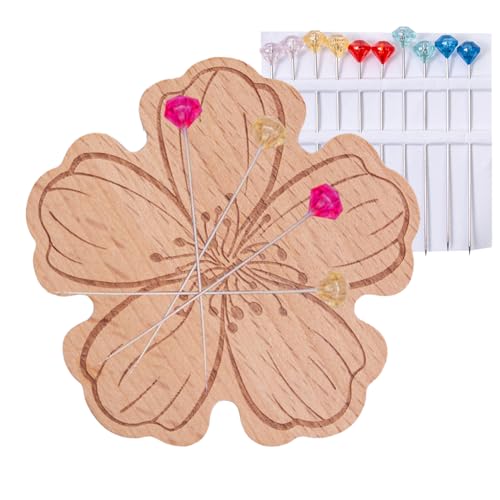 Magnetischer Nadelhalter - Nadel Aufbewahrung | Blumenmuster Holzbox Für Handarbeit Nähen Stricken Magnetischer Nadelhalter - Nadel Aufbewahrung | Blumenmuster Holzbox Für Handarbeit Nähen Stricken von Generisch