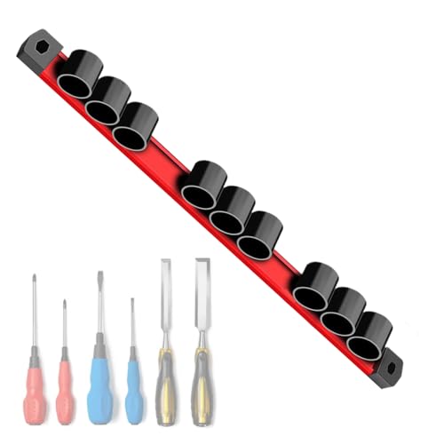 Magnetischer Schraubendreherhalter | Werkzeugaufbewahrung Für Schraubenschlüssel - Werkzeugablage Mit Mehrloch-Schiene, Organizer Für Schraubenschlüssel Und Zangen Magnetischer Schraubendreherhalter | Werkzeugaufbewahrung Für Schraubenschlüssel - Werkzeugablage Mit Mehrloch-Schiene, Organizer Für Schraubenschlüssel Und Zangen von Generisch