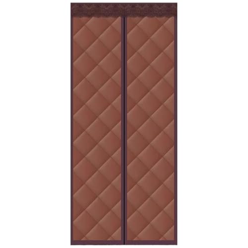 Magnetischer Thermo-Türvorhang, verdickte Nylon-Baumwolle, Isolationsabdeckung mit Magnetverschluss, für Garage, Dachboden, Türen, Flure, energiesparende temporäre Türabdeckung von Generisch