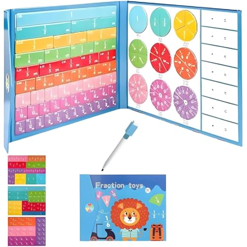 Magnetisches Bruchrechen-Demonstrationsbuch, Magnetisches Bruchrechenbuch, Mathematik-Lernspielzeug für Kinder, Lehrerbedarf, Multifunktionales Lehrmittel für Jungen und Mädchen (C) von Generisch