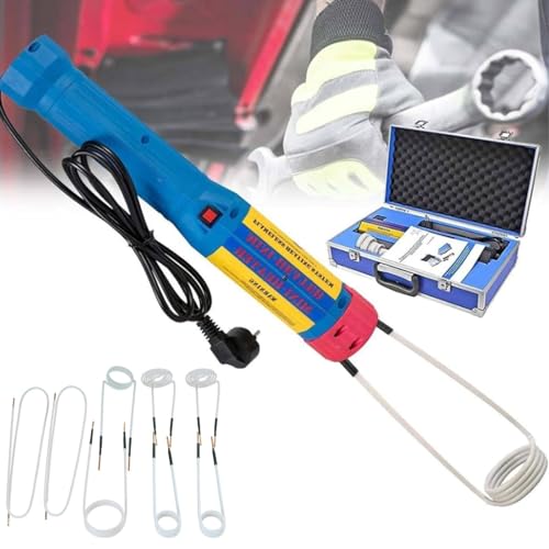 Magnetisches Induktionsheizungs-Set, 1000 W, flammenloses Werkzeug zum Entfernen von rostigen Schrauben, mit mehreren Spulen und Aufbewahrungsbox, ideal für Muttern, Bolzen, Lager von Generisch