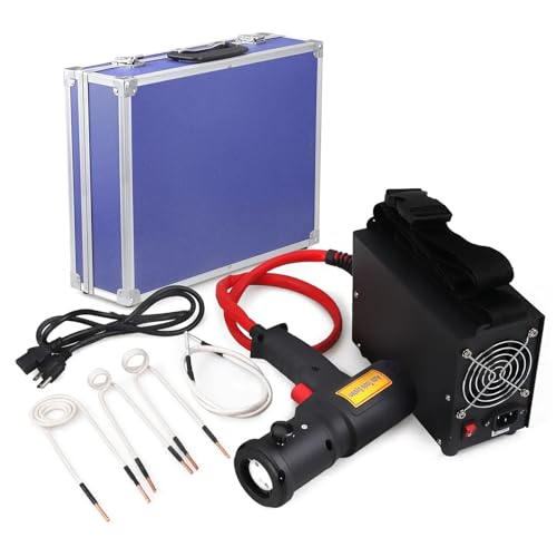 Magnetisches Induktionsheizungs-Set, 1500 W, hohe Intensität, flammenlose Bolzenheizung mit 4 Spulen und tragbarer Aufbewahrungsbox, ideal zum Entfernen von rostigen Schrauben in Autos und LKWs von Generisch