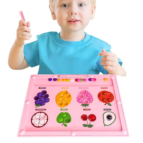 Magnetisches Labyrinth, Magnetfarbe Labyrinth,Feinmotorik -Fähigkeiten Playset | Vorschulbildung Skill-Building-Bildungsspielzeug Frucht Lernfarbspiel für Kinder Mädchen von Generisch