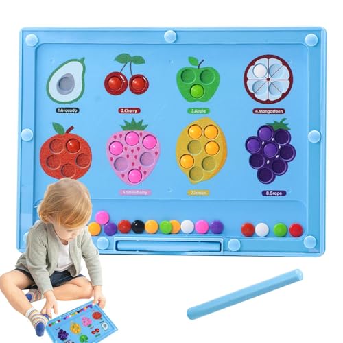 Magnetisches Labyrinth, Magnetfarbe Labyrinth,STEM Educational Sensory Games - Fruchtfarbe Lernspielzeug für Kleinkind -Vorschulkunden -Konzentrationstraining für Kinder Mädchen von Generisch