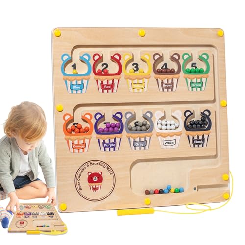 Magnetisches Puzzle, Magnetfarbe und Zahl Maze - Holzmagnetnummer Maze | Lernaktivitäten im Vorschulalter, pädagogische sensorische Motorkenntnisse Spiel für Kleinkind und Kinder Magnetisches Puzzle, Magnetfarbe und Zahl Maze - Holzmagnetnummer Maze | Lernaktivitäten im Vorschulalter, pädagogische sensorische Motorkenntnisse Spiel für Kleinkind und Kinder von Generisch