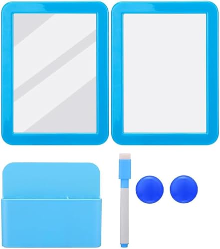 Magnetisches Whiteboard-Set – trocken abwischbare Tafel mit Marker-Halter, Spindzubehör und Schulbedarf, inklusive trocken abwischbaren Markern und Radiergummi (30,5 x 22,9 cm, perfekt für Schüler und von Generisch