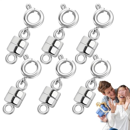 Magnetverschlüsse für Schmuck, Halskettenverlängerung, Armband-Verschlüsse und Verschlüsse, 6 x starke Magnetlegierung, modisches Zubehör für die Herstellung von Armbändern Magnetverschlüsse für Schmuck, Halskettenverlängerung, Armband-Verschlüsse und Verschlüsse, 6 x starke Magnetlegierung, modisches Zubehör für die Herstellung von Armbändern von Generisch