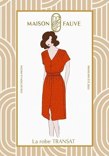 Maison Fauve Schnittmuster aus Papier für Transat-Kleid, Größe 36 bis 52 von Generisch