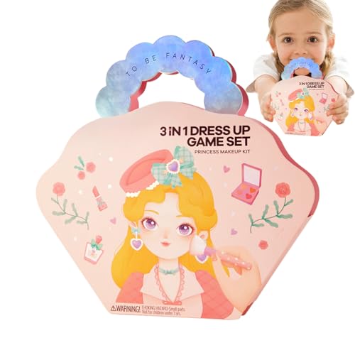 Make-up-Spiel auf Papier, Sticker-Make-up-Spiel | Aufkleber-Anziehspielset für Mädchen - Papier-Make-up-Spielzeugset für Mädchen, Sticker-Aktivitätsbuch für , , Kinder von Generisch