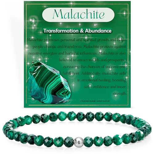 Malachit – Transformation & Fülle – Perlenarmbänder für Frauen, handgefertigte Naturstein-Perlen, 4 mm Perlen, 925er Sterlingsilber, Stretch-Armbänder, Chakra-Kristall, Edelsteinschmuck, Geschenke Malachit – Transformation & Fülle – Perlenarmbänder für Frauen, handgefertigte Naturstein-Perlen, 4 mm Perlen, 925er Sterlingsilber, Stretch-Armbänder, Chakra-Kristall, Edelsteinschmuck, Geschenke von Generisch