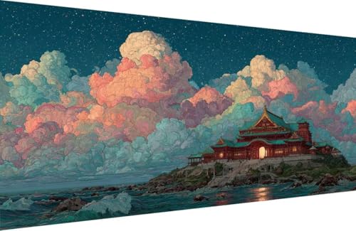 Malen Nach Zahlen Erwachsene Architektur Malen Nach Zahlen Wolke Paint by Numbers, Retro DIY Kreatives für Erwachsene ölgemälde Set Basteln Erwachsene Kunst, Home Haus Deko 70x140cm Mit Rahmen 5-4H95 Malen Nach Zahlen Erwachsene Architektur Malen Nach Zahlen Wolke Paint by Numbers, Retro DIY Kreatives für Erwachsene ölgemälde Set Basteln Erwachsene Kunst, Home Haus Deko 70x140cm Mit Rahmen 5-4H95 von Generisch