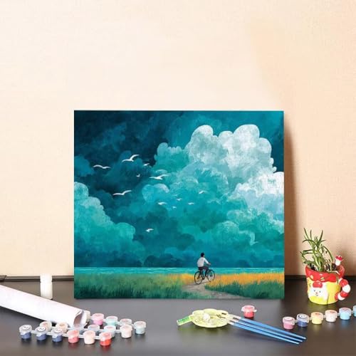 Malen Nach Zahlen Erwachsene Auto Malen Nach Zahlen Vogel Paint by Numbers Adults DIY Set Erwachsene, Handgemalt Leinwand ölgemälde Kunst mit Zubehör für Home Haus Deko 50x50cm Ohne Rahmen H-72OK von Generisch