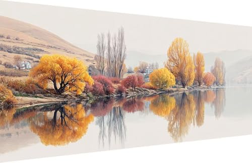 Malen Nach Zahlen Erwachsene Baum Malen Nach Zahlen Fluss Paint by Numbers, DIY Kreatives für Erwachsene ölgemälde Set mit Zubehör Basteln Erwachsene Kunst, Home Haus Deko 80x160cm Mit Rahmen C-0028 Malen Nach Zahlen Erwachsene Baum Malen Nach Zahlen Fluss Paint by Numbers, DIY Kreatives für Erwachsene ölgemälde Set mit Zubehör Basteln Erwachsene Kunst, Home Haus Deko 80x160cm Mit Rahmen C-0028 von Generisch