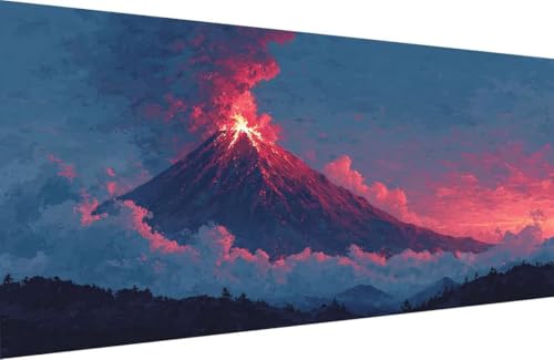 Malen Nach Zahlen Erwachsene Berg Malen Nach Zahlen Wolke Paint by Numbers, DIY Kreatives für Erwachsene ölgemälde Set mit Zubehör Basteln Erwachsene Kunst, Home Haus Deko 30x60cm Mit Rahmen W-2030 Malen Nach Zahlen Erwachsene Berg Malen Nach Zahlen Wolke Paint by Numbers, DIY Kreatives für Erwachsene ölgemälde Set mit Zubehör Basteln Erwachsene Kunst, Home Haus Deko 30x60cm Mit Rahmen W-2030 von Generisch