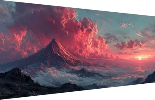 Malen Nach Zahlen Erwachsene Berg Malen Nach Zahlen Wolke Paint by Numbers, DIY Kreatives für Erwachsene ölgemälde Set mit Zubehör Basteln Erwachsene Kunst, Home Haus Deko 60x120cm Mit Rahmen 5-AV39 Malen Nach Zahlen Erwachsene Berg Malen Nach Zahlen Wolke Paint by Numbers, DIY Kreatives für Erwachsene ölgemälde Set mit Zubehör Basteln Erwachsene Kunst, Home Haus Deko 60x120cm Mit Rahmen 5-AV39 von Generisch