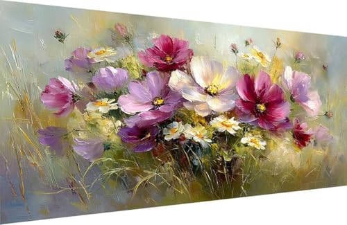 Malen Nach Zahlen Erwachsene Blume Malen Nach Zahlen Anlage Paint by Numbers, DIY Kreatives für Erwachsene ölgemälde Set mit Zubehör Basteln Erwachsene Kunst, Home Haus Deko 50x100cm Mit Rahmen H-6C60 Malen Nach Zahlen Erwachsene Blume Malen Nach Zahlen Anlage Paint by Numbers, DIY Kreatives für Erwachsene ölgemälde Set mit Zubehör Basteln Erwachsene Kunst, Home Haus Deko 50x100cm Mit Rahmen H-6C60 von Generisch