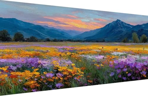 Malen Nach Zahlen Erwachsene Blume Malen Nach Zahlen Berg Paint by Numbers, DIY Kreatives für Erwachsene ölgemälde Set mit Zubehör Basteln Erwachsene Kunst, Home Haus Deko 40x80cm Mit Rahmen 4-3P75 Malen Nach Zahlen Erwachsene Blume Malen Nach Zahlen Berg Paint by Numbers, DIY Kreatives für Erwachsene ölgemälde Set mit Zubehör Basteln Erwachsene Kunst, Home Haus Deko 40x80cm Mit Rahmen 4-3P75 von Generisch