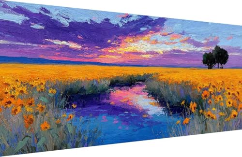 Malen Nach Zahlen Erwachsene Blume Malen Nach Zahlen Fluss Paint by Numbers, DIY Kreatives für Erwachsene ölgemälde Set mit Zubehör Basteln Erwachsene Kunst, Home Haus Deko 80x160cm Mit Rahmen I-9V68 Malen Nach Zahlen Erwachsene Blume Malen Nach Zahlen Fluss Paint by Numbers, DIY Kreatives für Erwachsene ölgemälde Set mit Zubehör Basteln Erwachsene Kunst, Home Haus Deko 80x160cm Mit Rahmen I-9V68 von Generisch