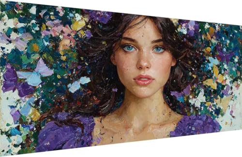 Malen Nach Zahlen Erwachsene Blume Malen Nach Zahlen Frau Paint by Numbers, DIY Kreatives für Erwachsene ölgemälde Set mit Zubehör Basteln Erwachsene Kunst, Home Haus Deko 60x120cm Mit Rahmen Q-Y020 Malen Nach Zahlen Erwachsene Blume Malen Nach Zahlen Frau Paint by Numbers, DIY Kreatives für Erwachsene ölgemälde Set mit Zubehör Basteln Erwachsene Kunst, Home Haus Deko 60x120cm Mit Rahmen Q-Y020 von Generisch