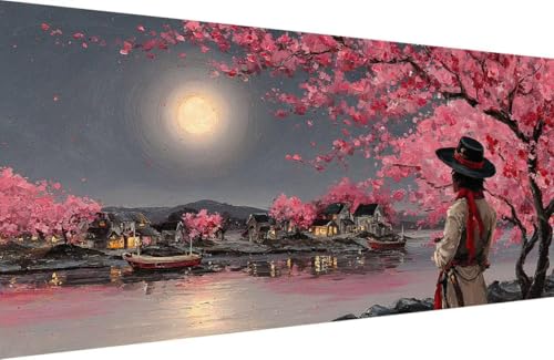 Malen Nach Zahlen Erwachsene Blume Malen Nach Zahlen Mond Paint by Numbers, DIY Kreatives für Erwachsene ölgemälde Set mit Zubehör Basteln Erwachsene Kunst, Home Haus Deko 70x140cm Mit Rahmen 6-Y168 Malen Nach Zahlen Erwachsene Blume Malen Nach Zahlen Mond Paint by Numbers, DIY Kreatives für Erwachsene ölgemälde Set mit Zubehör Basteln Erwachsene Kunst, Home Haus Deko 70x140cm Mit Rahmen 6-Y168 von Generisch