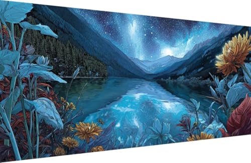 Malen Nach Zahlen Erwachsene Blume Malen Nach Zahlen See Paint by Numbers, DIY Kreatives für Erwachsene ölgemälde Set mit Zubehör Basteln Erwachsene Kunst, Home Haus Deko 40x80cm Mit Rahmen D-NJ53 Malen Nach Zahlen Erwachsene Blume Malen Nach Zahlen See Paint by Numbers, DIY Kreatives für Erwachsene ölgemälde Set mit Zubehör Basteln Erwachsene Kunst, Home Haus Deko 40x80cm Mit Rahmen D-NJ53 von Generisch