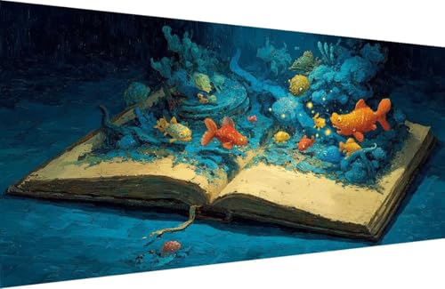 Malen Nach Zahlen Erwachsene Buch Malen Nach Zahlen Fisch Paint by Numbers, DIY Kreatives für Erwachsene ölgemälde Set mit Zubehör Basteln Erwachsene Kunst, Home Haus Deko 60x120cm Mit Rahmen Z-6718 Malen Nach Zahlen Erwachsene Buch Malen Nach Zahlen Fisch Paint by Numbers, DIY Kreatives für Erwachsene ölgemälde Set mit Zubehör Basteln Erwachsene Kunst, Home Haus Deko 60x120cm Mit Rahmen Z-6718 von Generisch