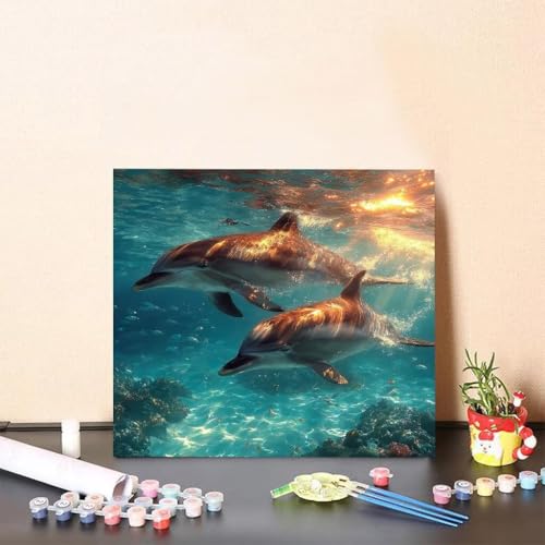 Malen Nach Zahlen Erwachsene Delphin Malen Nach Zahlen Tier Paint by Numbers Adults DIY Set Erwachsene, Handgemalt Leinwand ölgemälde Kunst mit Zubehör für Home Haus Deko 80x80cm Ohne Rahmen 2-860T Malen Nach Zahlen Erwachsene Delphin Malen Nach Zahlen Tier Paint by Numbers Adults DIY Set Erwachsene, Handgemalt Leinwand ölgemälde Kunst mit Zubehör für Home Haus Deko 80x80cm Ohne Rahmen 2-860T von Generisch