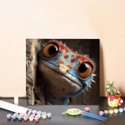 Malen Nach Zahlen Erwachsene Eidechse Malen Nach Zahlen Tier Paint by Numbers Adults DIY Set Erwachsene, Handgemalt Leinwand ölgemälde Kunst mit Zubehör für Home Haus Deko 50x50cm Ohne Rahmen N-285G Malen Nach Zahlen Erwachsene Eidechse Malen Nach Zahlen Tier Paint by Numbers Adults DIY Set Erwachsene, Handgemalt Leinwand ölgemälde Kunst mit Zubehör für Home Haus Deko 50x50cm Ohne Rahmen N-285G von Generisch