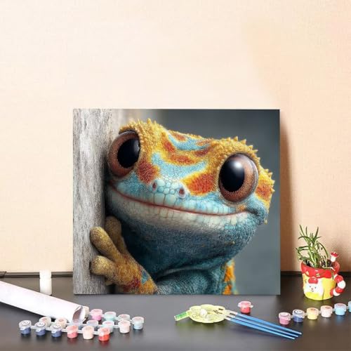 Malen Nach Zahlen Erwachsene Eidechse Malen Nach Zahlen Tier Paint by Numbers Adults DIY Set Erwachsene, Handgemalt Leinwand ölgemälde Kunst mit Zubehör für Home Haus Deko 60x60cm Ohne Rahmen 4-33CG Malen Nach Zahlen Erwachsene Eidechse Malen Nach Zahlen Tier Paint by Numbers Adults DIY Set Erwachsene, Handgemalt Leinwand ölgemälde Kunst mit Zubehör für Home Haus Deko 60x60cm Ohne Rahmen 4-33CG von Generisch