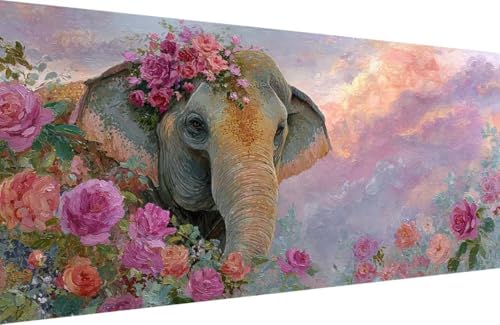 Malen Nach Zahlen Erwachsene Elefant Malen Nach Zahlen Blume Paint by Numbers, DIY Kreatives für Erwachsene ölgemälde Set mit Zubehör Basteln Erwachsene, Home Haus Deko 70x140cm Mit Rahmen C-ZM27 Malen Nach Zahlen Erwachsene Elefant Malen Nach Zahlen Blume Paint by Numbers, DIY Kreatives für Erwachsene ölgemälde Set mit Zubehör Basteln Erwachsene, Home Haus Deko 70x140cm Mit Rahmen C-ZM27 von Generisch