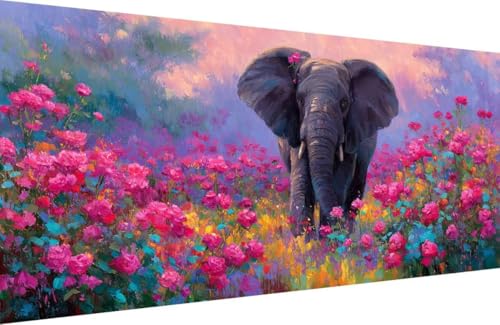 Malen Nach Zahlen Erwachsene Elefant Malen Nach Zahlen Blume Paint by Numbers, DIY Kreatives für Erwachsene ölgemälde Set mit Zubehör Basteln Erwachsene Kunst, Home Haus Deko 30x60cm Mit Rahmen 4-1411 Malen Nach Zahlen Erwachsene Elefant Malen Nach Zahlen Blume Paint by Numbers, DIY Kreatives für Erwachsene ölgemälde Set mit Zubehör Basteln Erwachsene Kunst, Home Haus Deko 30x60cm Mit Rahmen 4-1411 von Generisch