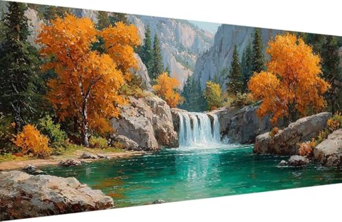 Malen Nach Zahlen Erwachsene Fallen Malen Nach Zahlen See Paint by Numbers, DIY Kreatives für Erwachsene ölgemälde Set mit Zubehör Basteln Erwachsene Kunst, Home Haus Deko 80x160cm Mit Rahmen 2-9I33 Malen Nach Zahlen Erwachsene Fallen Malen Nach Zahlen See Paint by Numbers, DIY Kreatives für Erwachsene ölgemälde Set mit Zubehör Basteln Erwachsene Kunst, Home Haus Deko 80x160cm Mit Rahmen 2-9I33 von Generisch